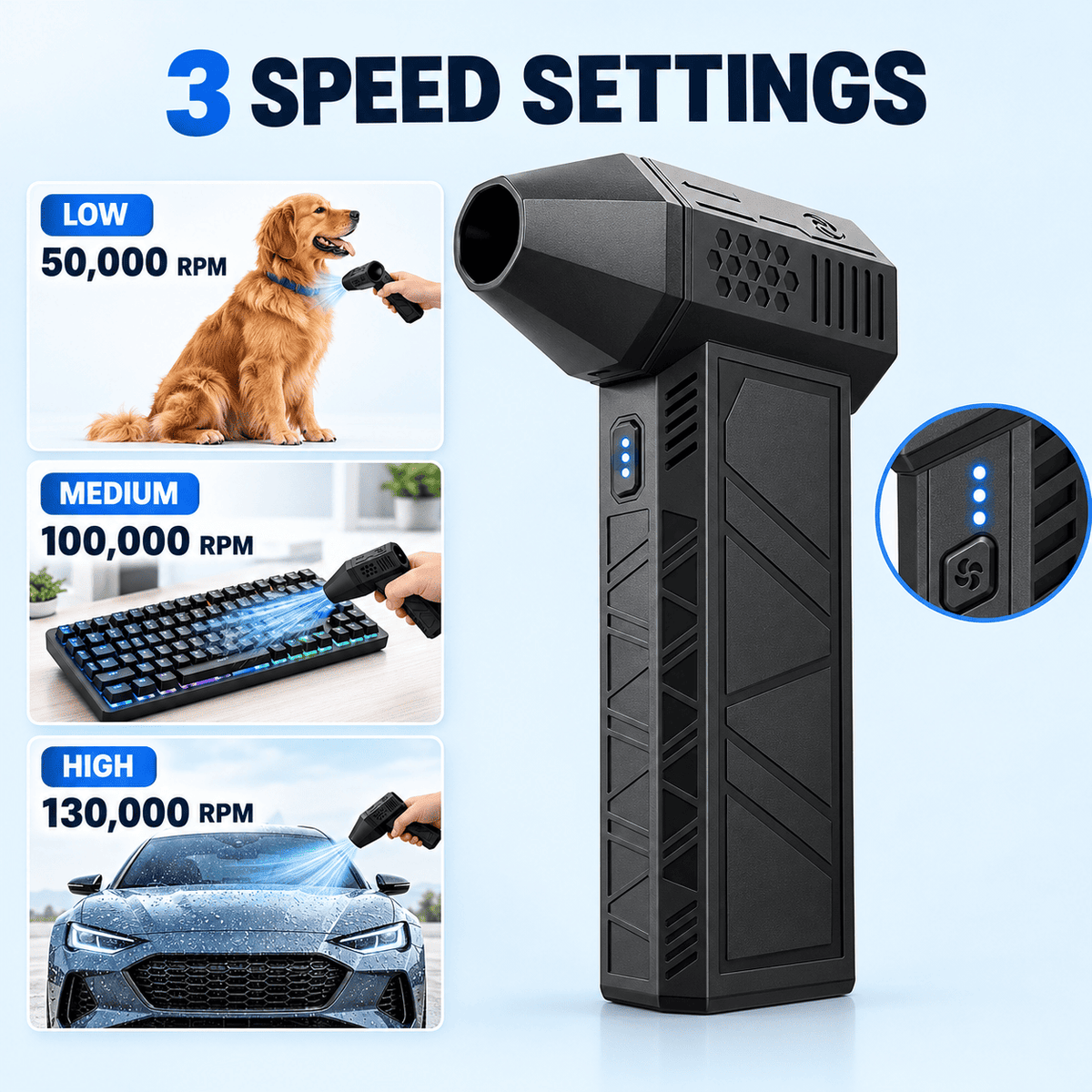 Cordless Turbo Jet Blower – High-Speed Portable Air Duster